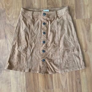 Brown suede skirt